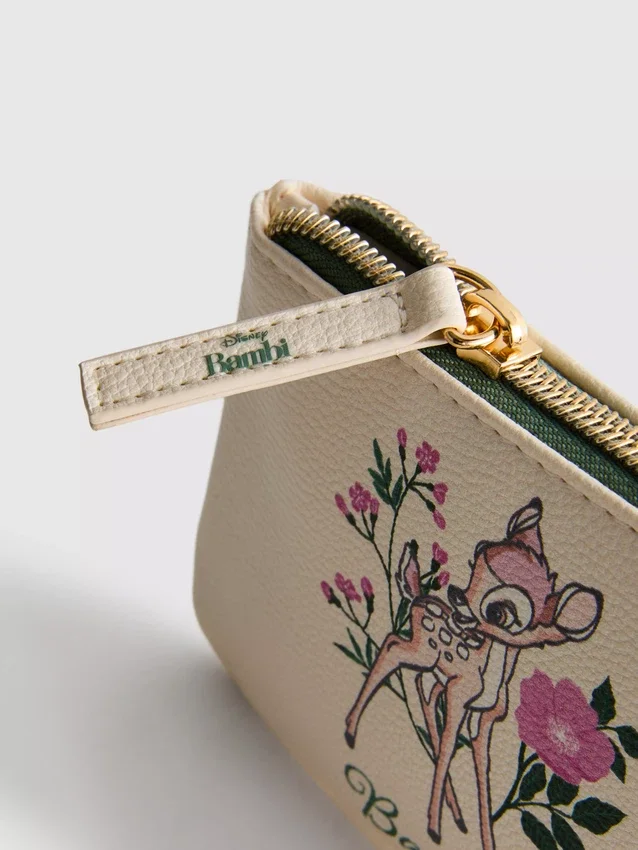 Porta-moedas em imitação de couro da Disney com o Bambi