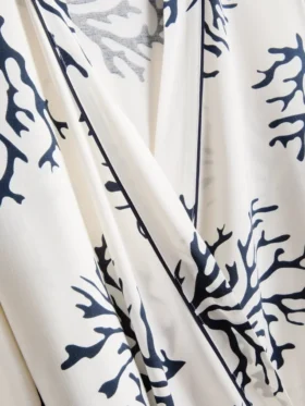Roupão midi estampado