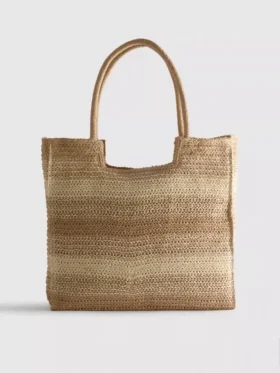 Saco de compras com efeito tecido