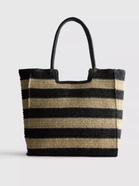 Saco de compras com efeito tecido