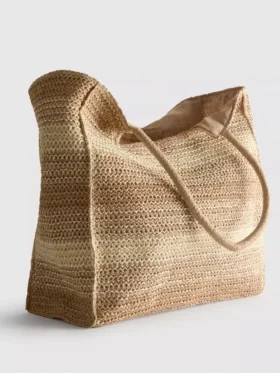 Saco de compras com efeito tecido