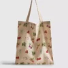 Saco de compras com estampado vegetal