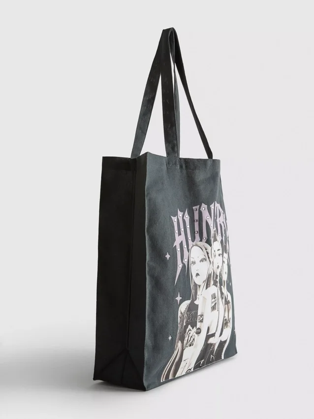 Saco de compras com grafismo Huntr/x
