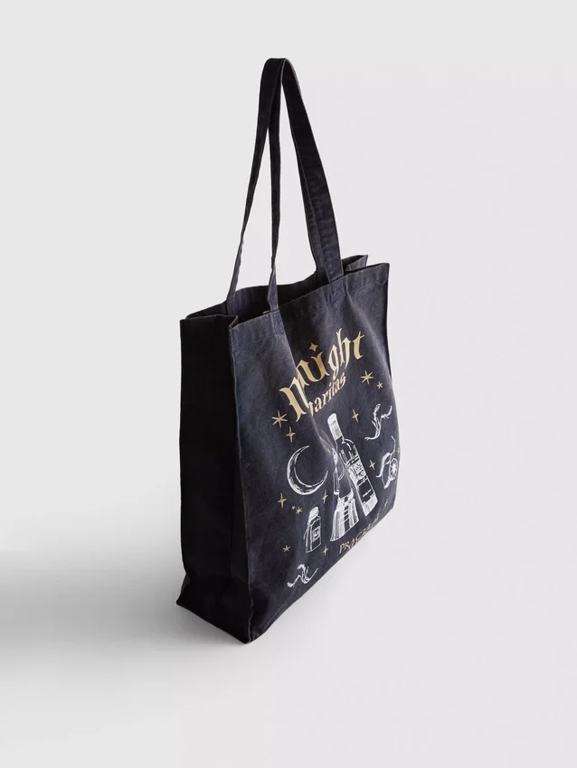 Saco de compras prático com padrão gráfico «Magic»