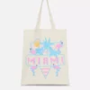 Saco de compras urbano com estampado em algodão