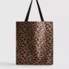 Saco de lona com padrão de leopardo