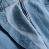 Saia-calça assimétrica em ganga de algodão
