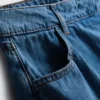 Saia-calça assimétrica em ganga de algodão