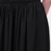 Saia maxi com cintura franzida