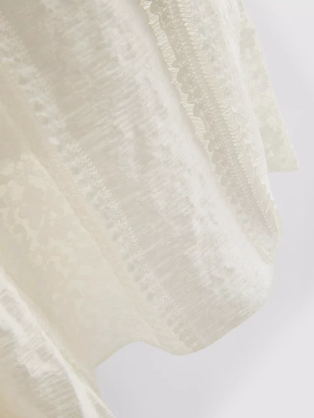 Saia maxi de renda em mistura de algodão