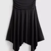 Saia midi com bainha em forma de lenço