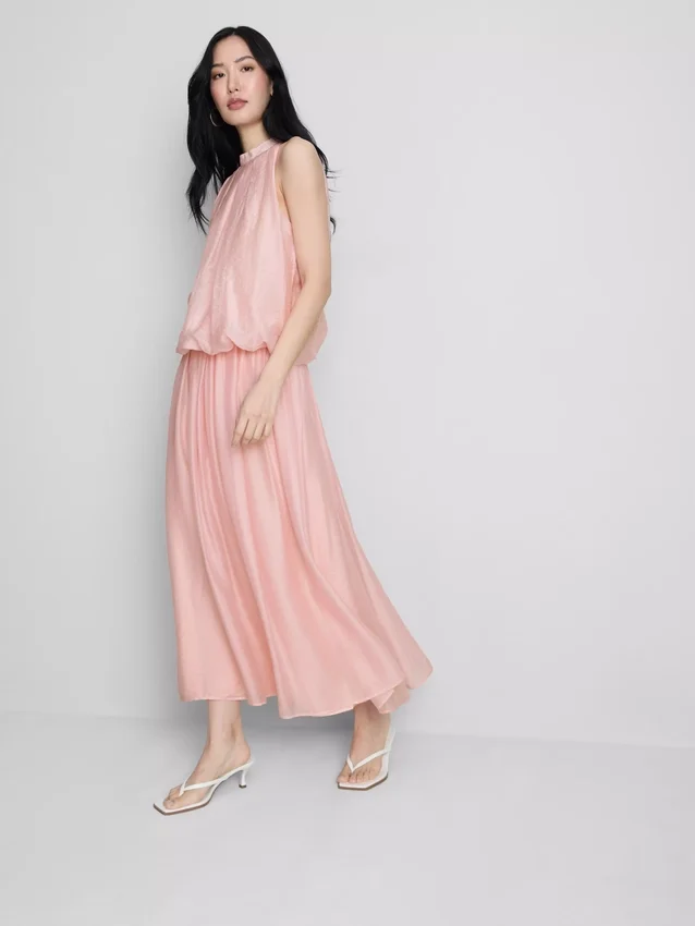 Saia midi em linha A «The Edit» com fluxo de ar