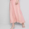 Saia midi em linha A «The Edit» com fluxo de ar