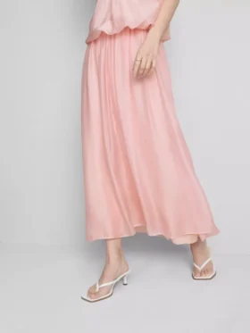 Saia midi em linha A «The Edit» com fluxo de ar