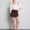 Saia mini «Rara» com franzido na cintura