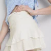 Saia mini «Rara» com franzido na cintura
