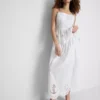 Saias midi de algodão com ilhós de estilo náutico
