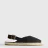 Sandálias de espadrilha com tiras traseiras