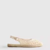 Sandálias de espadrilha com tiras traseiras