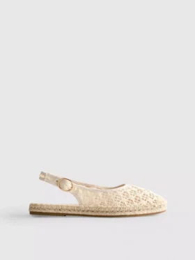 Sandálias de espadrilha com tiras traseiras
