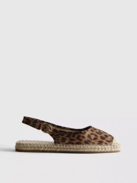 Sandálias de espadrilha com tiras traseiras