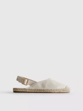 Sandálias de espadrilha com tiras traseiras