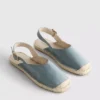 Sandálias de espadrilha com tiras traseiras