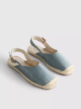 Sandálias de espadrilha com tiras traseiras