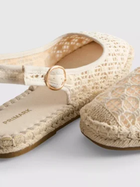Sandálias de espadrilha com tiras traseiras