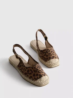 Sandálias de espadrilha com tiras traseiras