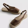 Sandálias de espadrilha com tiras traseiras