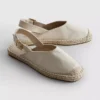 Sandálias de espadrilha com tiras traseiras
