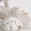 Sandálias de ocasião com flores em tule