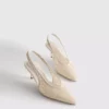 Sapatos de salto alto de malha trançada com biqueira pontiaguda