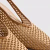 Sapatos de salto alto de malha trançada com biqueira pontiaguda