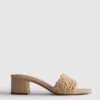 Sapatos de salto de ráfia