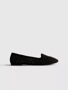 Sapatos rasos de bailarina com recortes