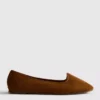 Sapatos rasos de camurça