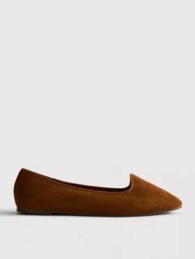 Sapatos rasos de camurça