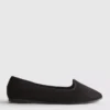 Sapatos rasos de camurça
