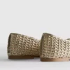 Sapatos rasos em tecido