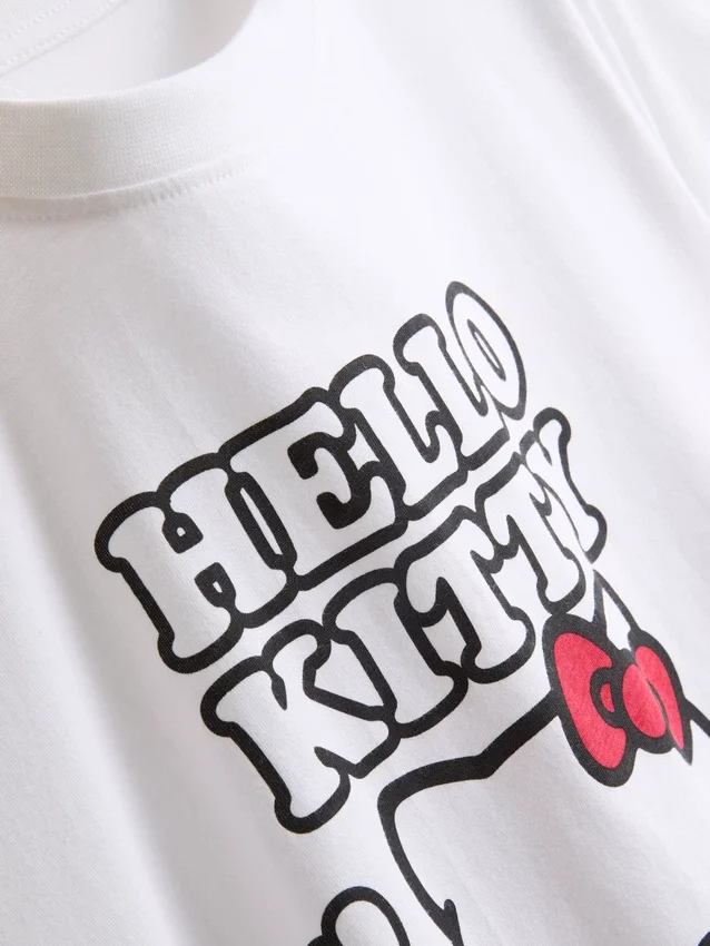 T-shirt com estampado da Hello Kitty em algodão
