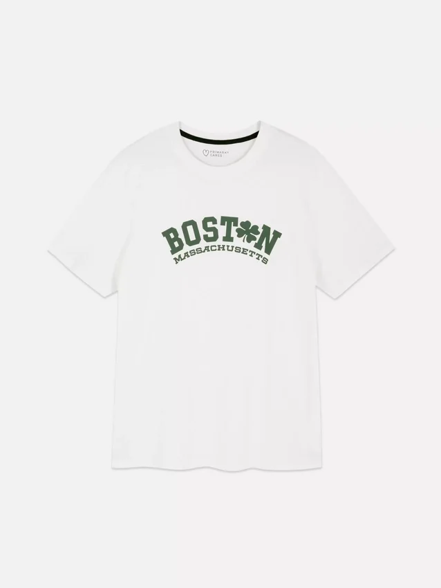 T-shirt com estampado de Boston
