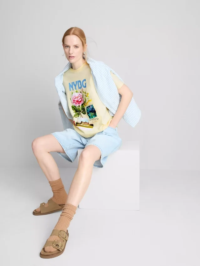 T-shirt com estampado em algodão NYBG