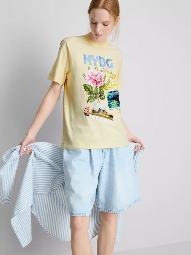 T-shirt com estampado em algodão NYBG