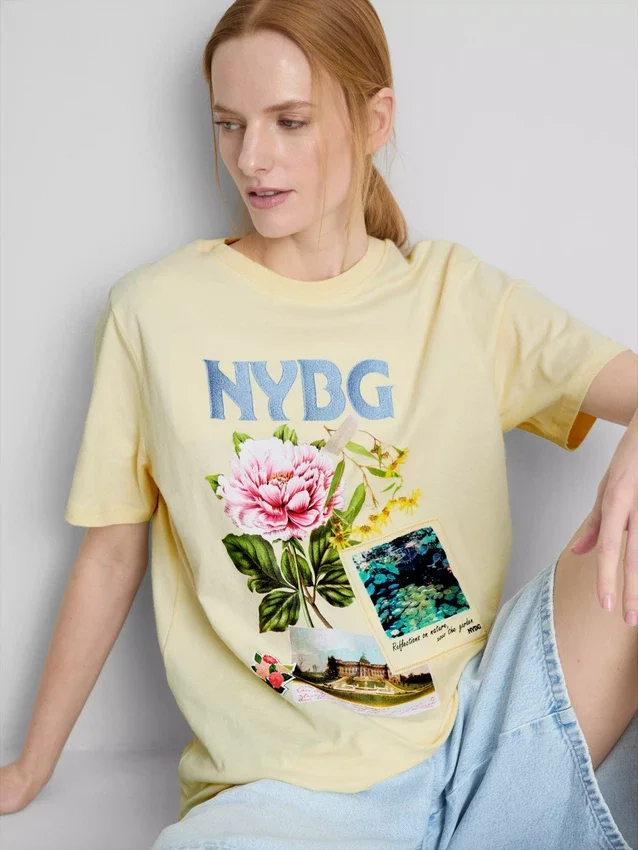 T-shirt com estampado em algodão NYBG