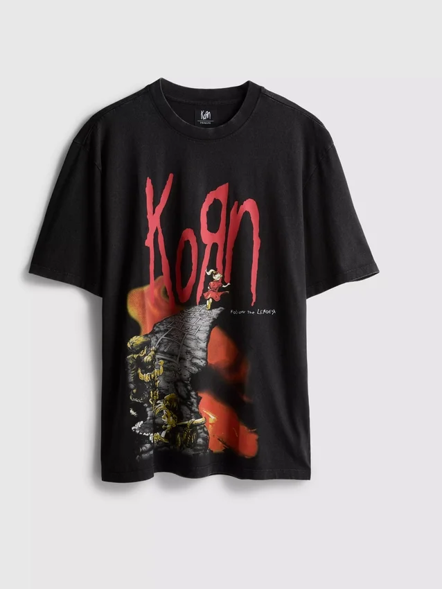 T-shirt com estampado Korn