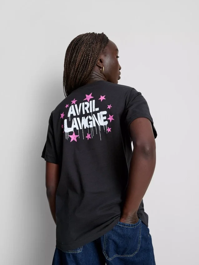 T-shirt de algodão com estampado da Avril Lavigne