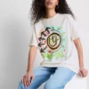T-shirt de algodão com logótipo «Blink 182» de corte descontraído