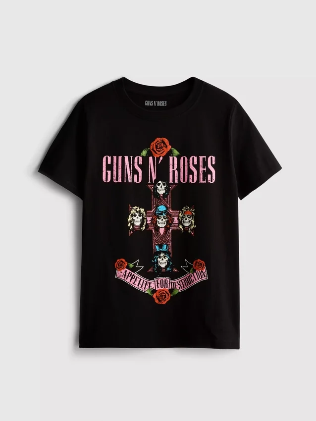 T-shirt de algodão com o álbum «Music» dos Guns N’ Roses
